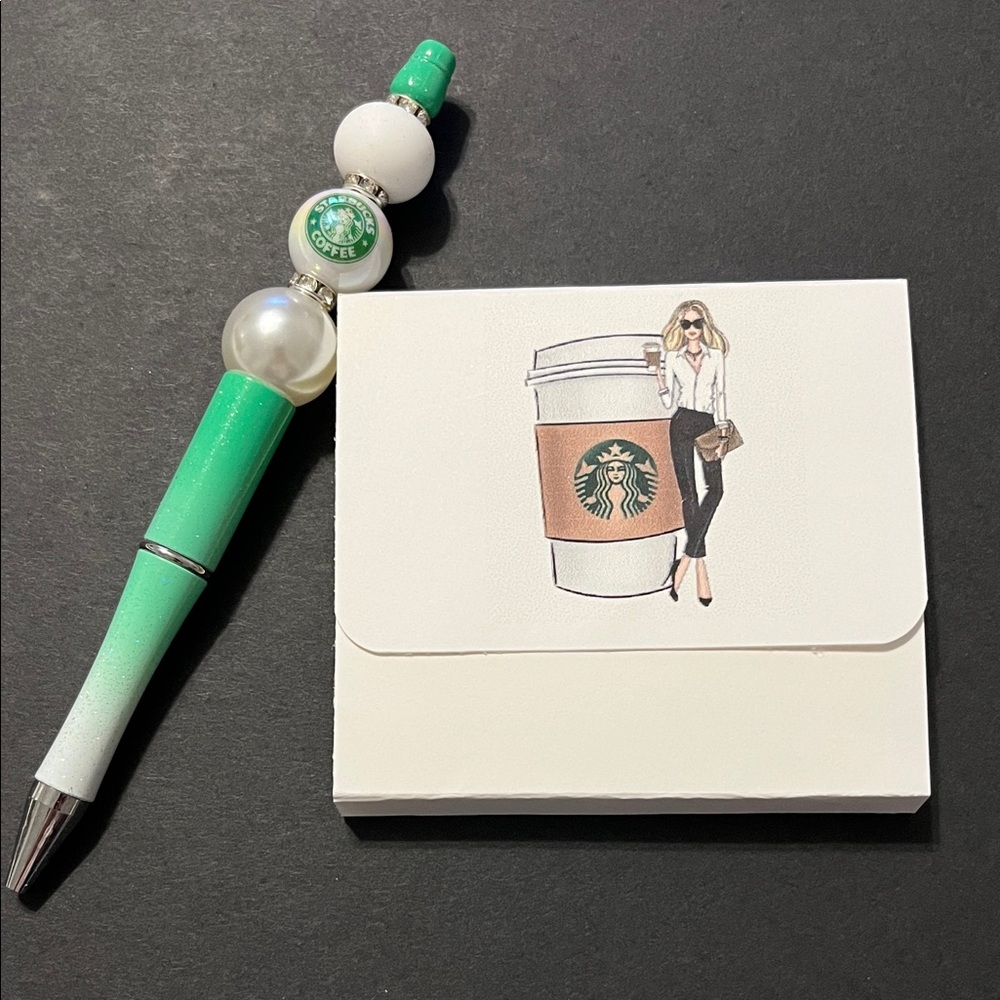 Fashion/Coffee lovers Notepad/Pen set $10